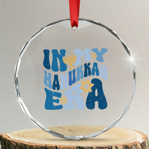 In My Hanukkah Era Crystal Glass Ornament Groovy Chanukkah Jewish TS09 Transparent Glass 3'' Circle Print Your Wear