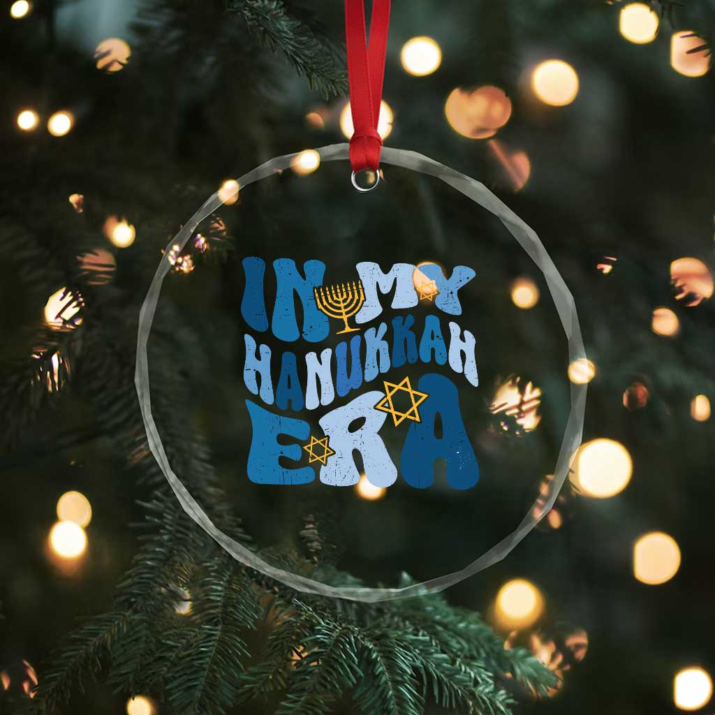 In My Hanukkah Era Crystal Glass Ornament Groovy Chanukkah Jewish TS09 Print Your Wear
