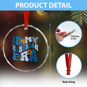 In My Hanukkah Era Crystal Glass Ornament Groovy Chanukkah Jewish TS09 Print Your Wear