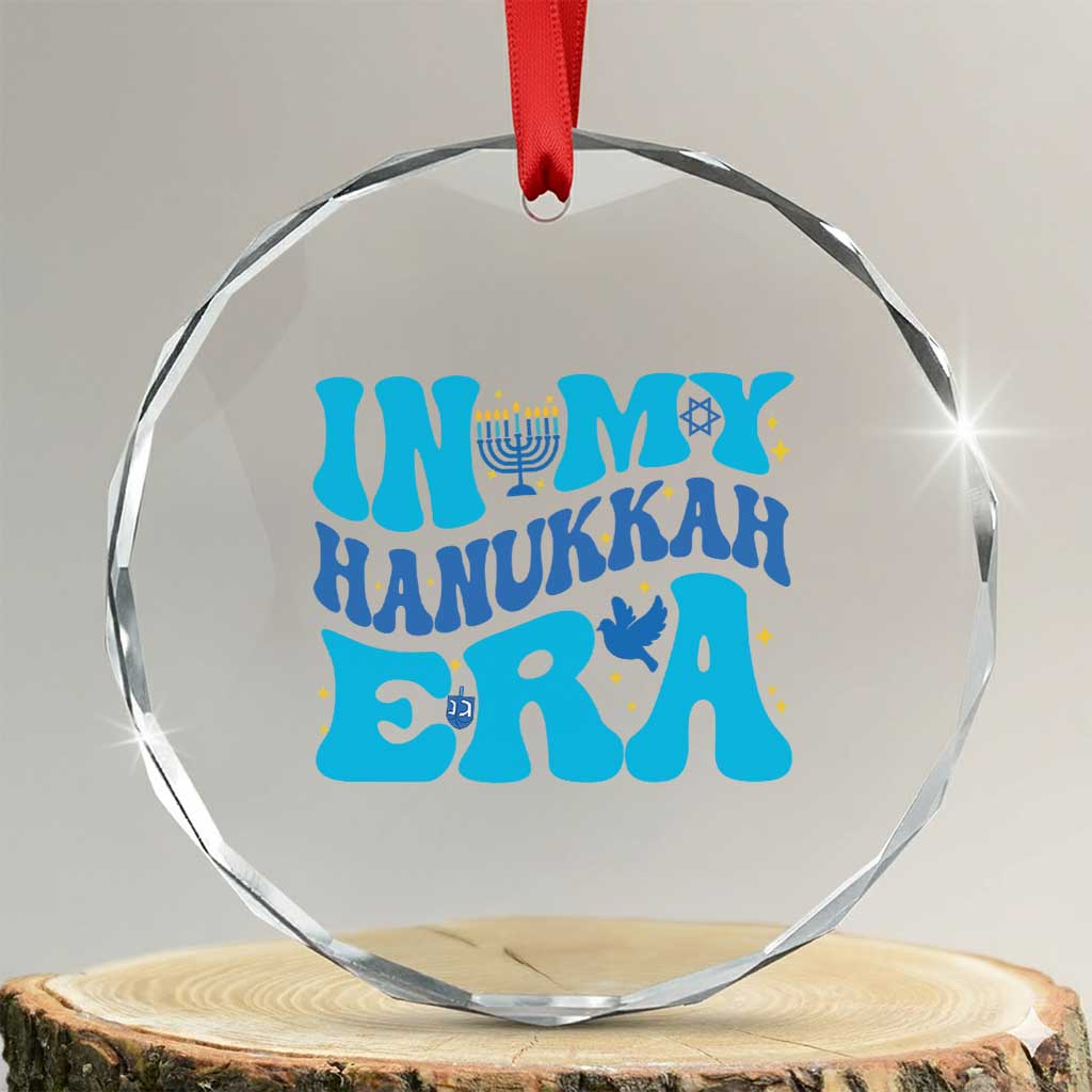 In My Hanukkah Era Crystal Glass Ornament Jewish Holiday Celebration Gift TS12 Transparent Glass 3'' Circle Print Your Wear