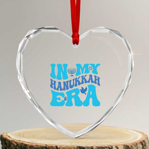 In My Hanukkah Era Heart Crystal Glass Ornament Jewish Holiday Celebration Gift TS12 Transparent Glass 3'' Heart Print Your Wear