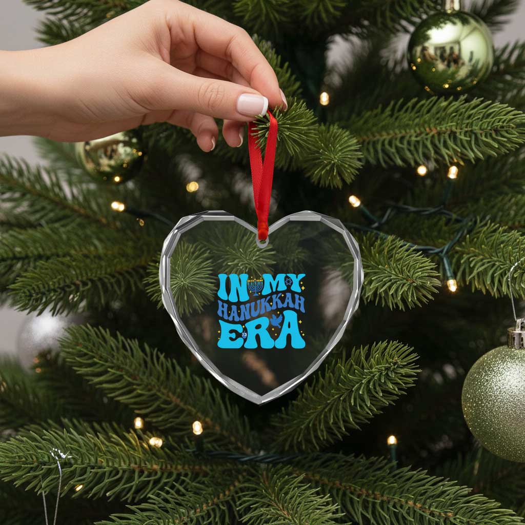 In My Hanukkah Era Heart Crystal Glass Ornament Jewish Holiday Celebration Gift TS12 Print Your Wear