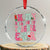 In My Holly Jolly Teacher Era Xmas Groovy Christmas Crystal Glass Ornament TS02 Transparent Glass 3'' Circle Print Your Wear