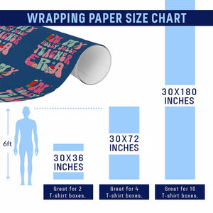 In My Holly Jolly Teacher Era Xmas Groovy Christmas Wrapping Paper Roll TS02 Print Your Wear