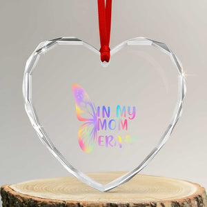 In My Mom Era Heart Crystal Glass Ornament Colorful Butterfly Mothers Day Gift TS12 Transparent Glass 3'' Heart Print Your Wear
