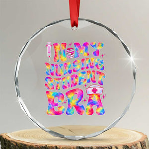 In My Nursing Student Era Crystal Glass Ornament Future Nurse Gift TS12 Transparent Glass 3'' Circle Print Your Wear