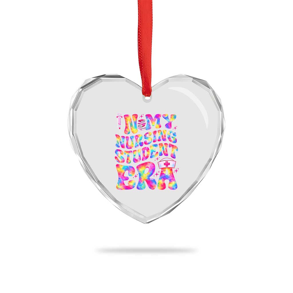 In My Nursing Student Era Heart Crystal Glass Ornament Future Nurse Gift