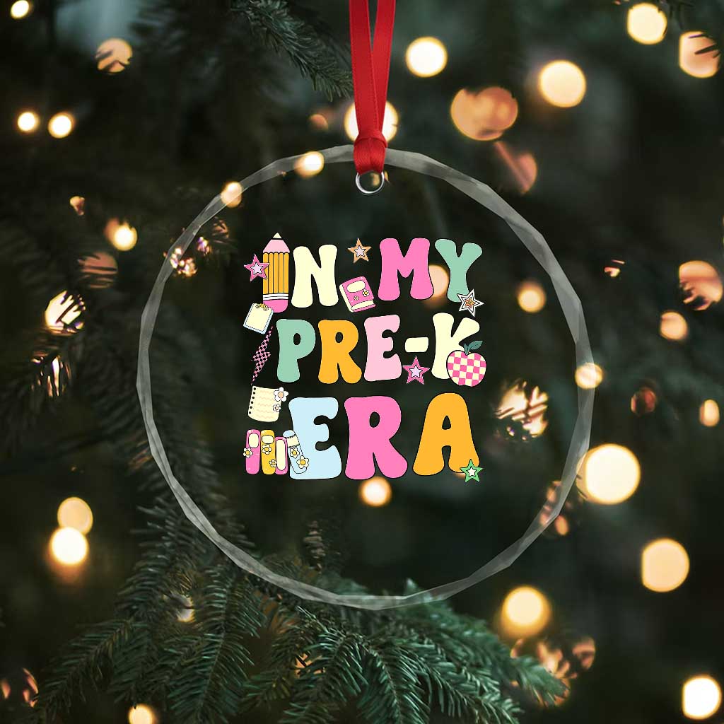 In My Pre-K Era Crystal Glass Ornament Girl Back To School Cute PreSchool Teacher TS10 Print Your Wear