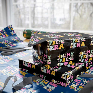 In My Pre-K Era Wrapping Paper Roll Girl Back To School Cute PreSchool Teacher TS10 Black Print Your Wear