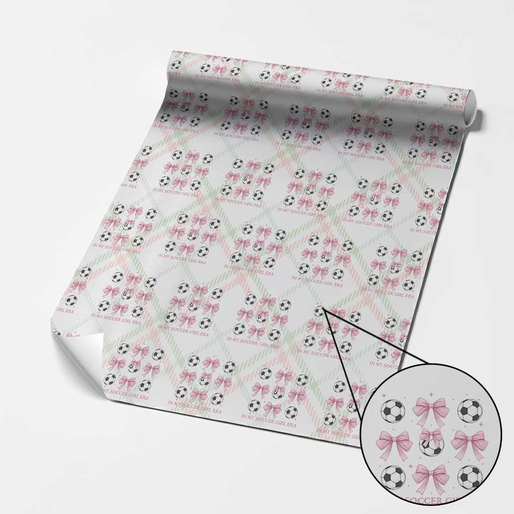 In My Soccer Girl Era Wrapping Paper Roll Funny Football Fan TS12 Christmas Plaid Print Your Wear