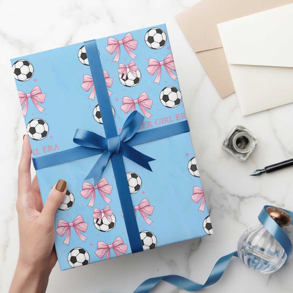 In My Soccer Girl Era Wrapping Paper Roll Funny Football Fan TS12 Light Blue Print Your Wear