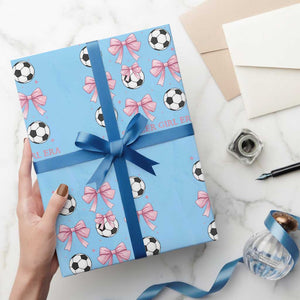 In My Soccer Girl Era Wrapping Paper Roll Funny Football Fan TS12 Light Blue Print Your Wear