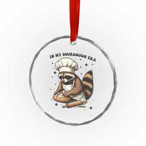 In My Sourdough Era Crystal Glass Ornament Funny Raccoon Baker TS14 Print Your Wear