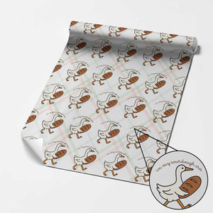 In My Sourdough Era Wrapping Paper Roll Funny Silly Goose Sourdough TS14 Christmas Plaid Print Your Wear