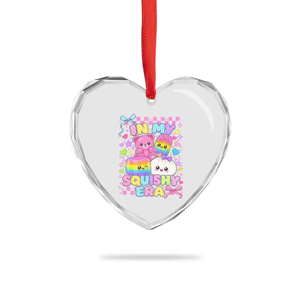 In My Squishy Era Heart Crystal Glass Ornament Cute Kawaii Pastel Dumpling Graphic
