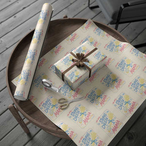 In My String Cheese Mama Era Wrapping Paper Roll Funny Mom Life Coquette Bow TS11 Beige Print Your Wear