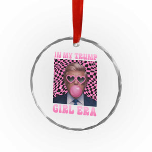 In My Trump Girl Era Crystal Glass Ornament Retro Groove Pink Bubble Gum Glasses TS11 Print Your Wear
