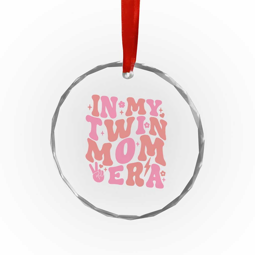 In My Twin Mom Era Crystal Glass Ornament Funny Mama Twin Pregnancy Announcement TS12 Print Your Wear
