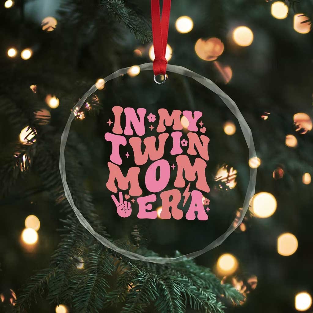 In My Twin Mom Era Crystal Glass Ornament Funny Mama Twin Pregnancy Announcement TS12 Print Your Wear