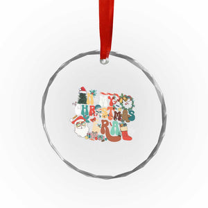 In My Xmas Era Retro Groovy Crystal Glass Ornament TS09 Print Your Wear