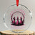 In October We Wear Pink Witches Crystal Glass Ornament Spooky Breast Cancer Witch Halloween Pink Ribbon TS10 Transparent Glass 3'' Circle Print Your Wear