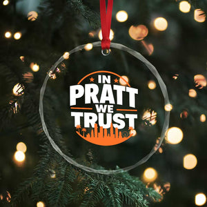 In Pratt We Trust Los Angeles Skyline Graphic Crystal Glass Ornament Patriotic LA City California Pride Local Leadership TS02 Print Your Wear