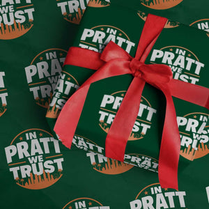 In Pratt We Trust Los Angeles Skyline Graphic Wrapping Paper Roll Patriotic LA City California Pride Local Leadership TS02 Green Print Your Wear