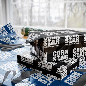 Inappropriate Cornhole Wrapping Paper Roll Funny Adult Humor Cornstar Your Hole Is My Goal TS10 Black Print Your Wear