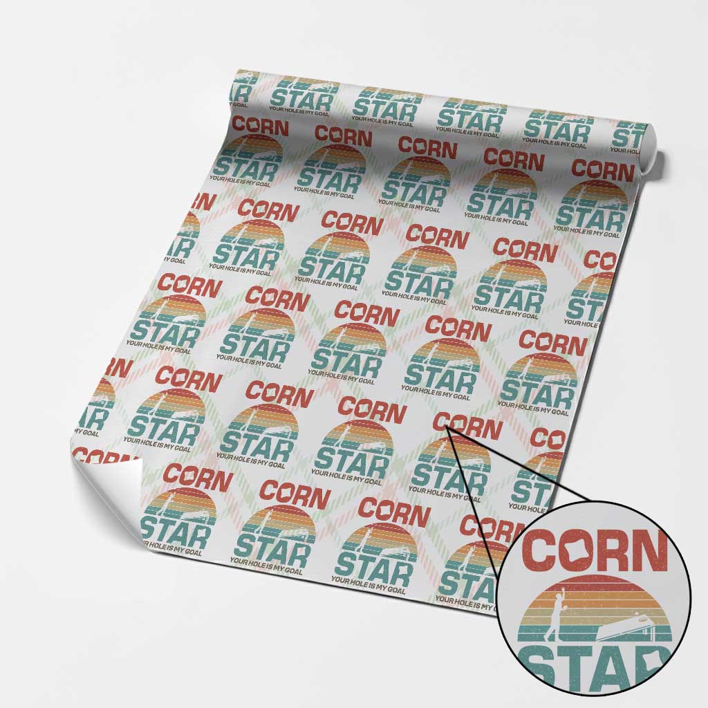 Inappropriate Cornhole Wrapping Paper Roll Retro Funny Adult Humor Cornstar Your Hole Is My Goal TS10 Christmas Plaid Print Your Wear