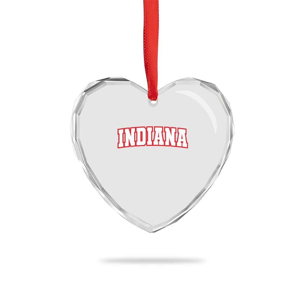 Indiana Fan Heart Crystal Glass Ornament Vintage Athletic Sports Game Day TS10 Print Your Wear
