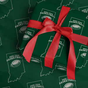 Indiana Football Era More Than Basketball Wrapping Paper Roll Hoosier State Fan Sports Pride TS02 Green Print Your Wear