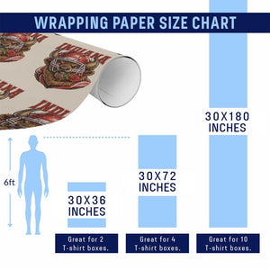 Indiana Football Spirit Bison with Rose Graphic Wrapping Paper Roll Hoosier State Sports Pride TS02 Print Your Wear