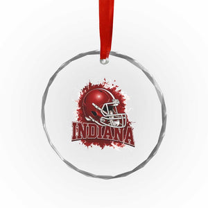 Indiana Game Day Energy Crystal Glass Ornament Football Helmet Splash Hoosier State Sports Pride TS02 Print Your Wear