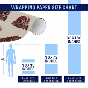 Indiana Game Day Energy Wrapping Paper Roll Football Helmet Splash Hoosier State Sports Pride TS02 Print Your Wear