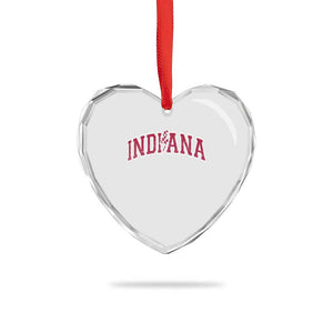 Indiana Heart Crystal Glass Ornament Vintage Retro Varsity City Lightning Bolt Checkered TS10 Print Your Wear