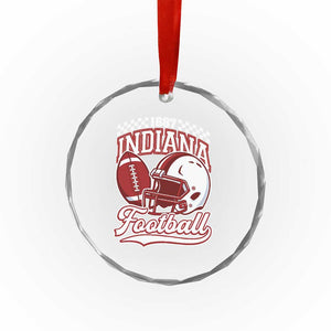 Indiana Pride Football Lover Crystal Glass Ornament Retro IN for Sport Fans TS02 Print Your Wear