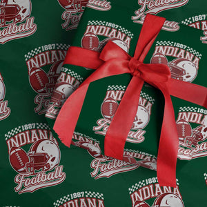 Indiana Pride Football Lover Wrapping Paper Roll Retro IN for Sport Fans TS02 Green Print Your Wear