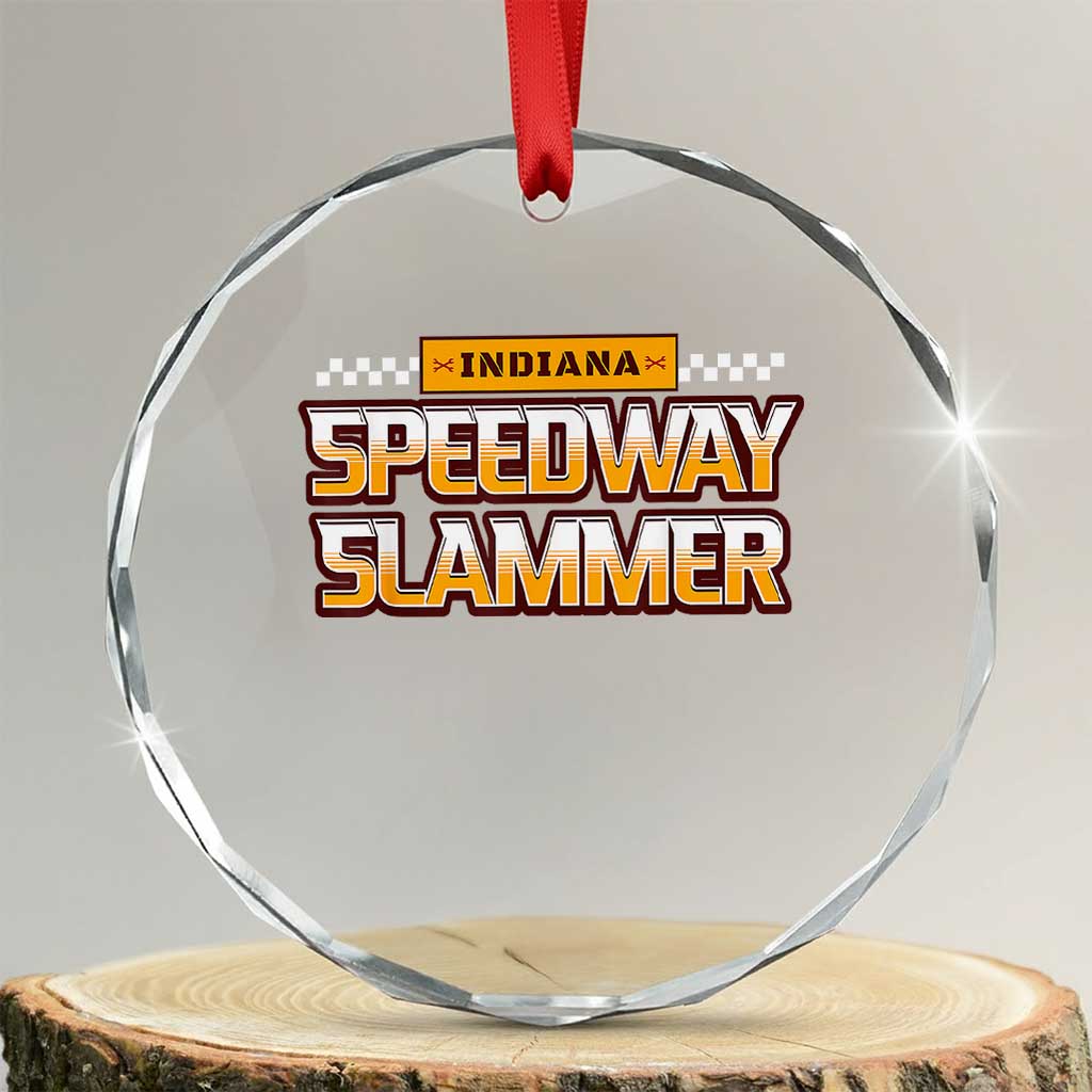 Indiana Speedway Slammer 2025 Crystal Glass Ornament Detention Prison TS02 Transparent Glass 3'' Circle Print Your Wear
