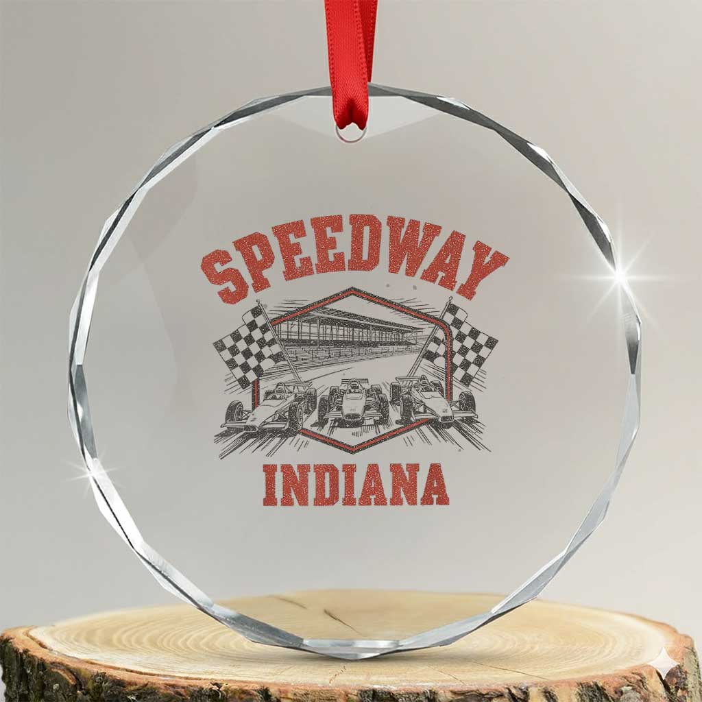 Indiana Speedway Slammer 2025 Crystal Glass Ornament Detention Prison Jail TS02 Transparent Glass 3'' Circle Print Your Wear