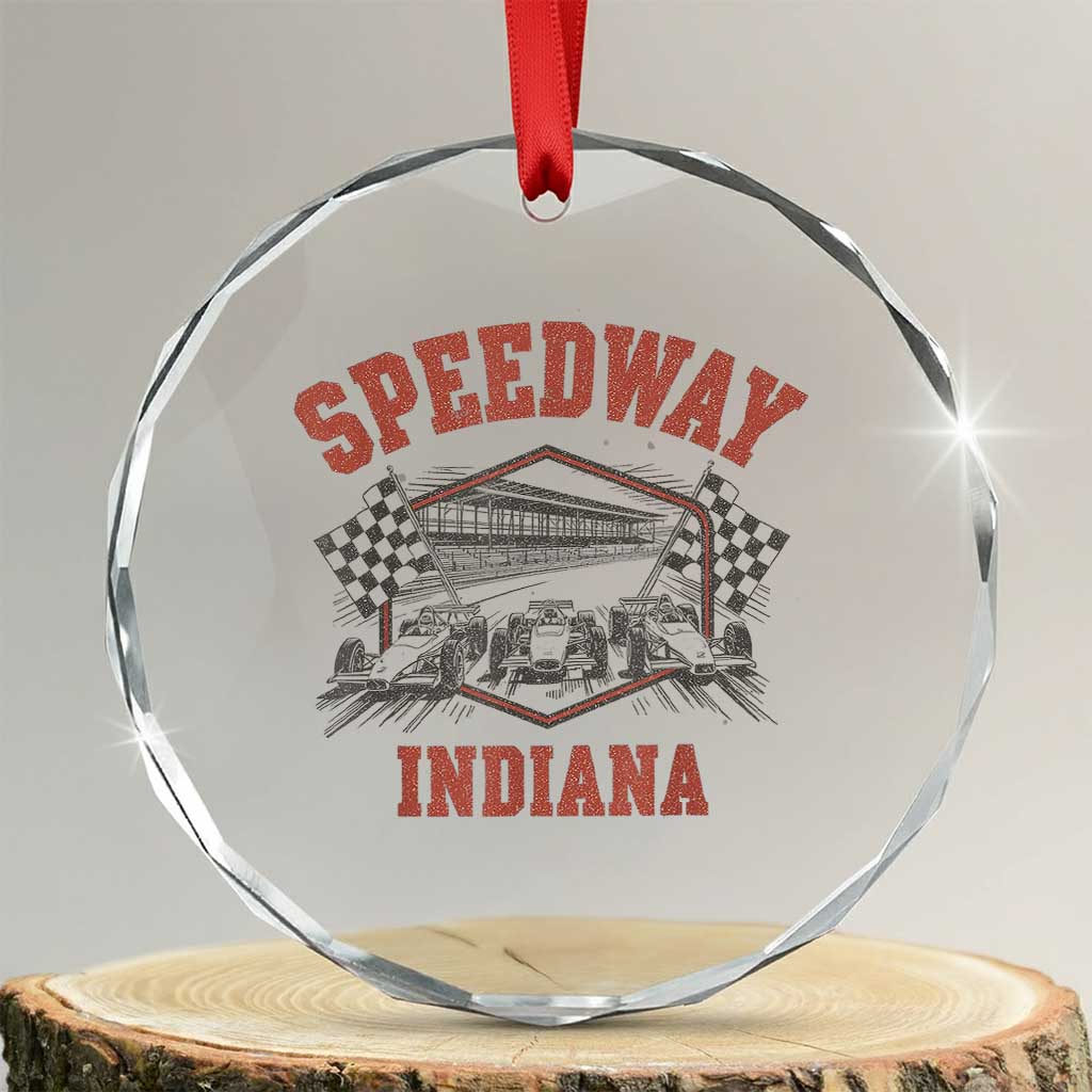 Indiana Speedway Slammer 2025 Crystal Glass Ornament Detention Prison Jail TS02 Transparent Glass 3'' Circle Print Your Wear