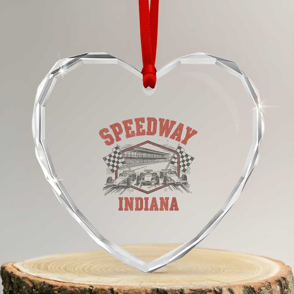 Indiana Speedway Slammer 2025 Heart Crystal Glass Ornament Detention Prison Jail TS02 Transparent Glass 3'' Heart Print Your Wear