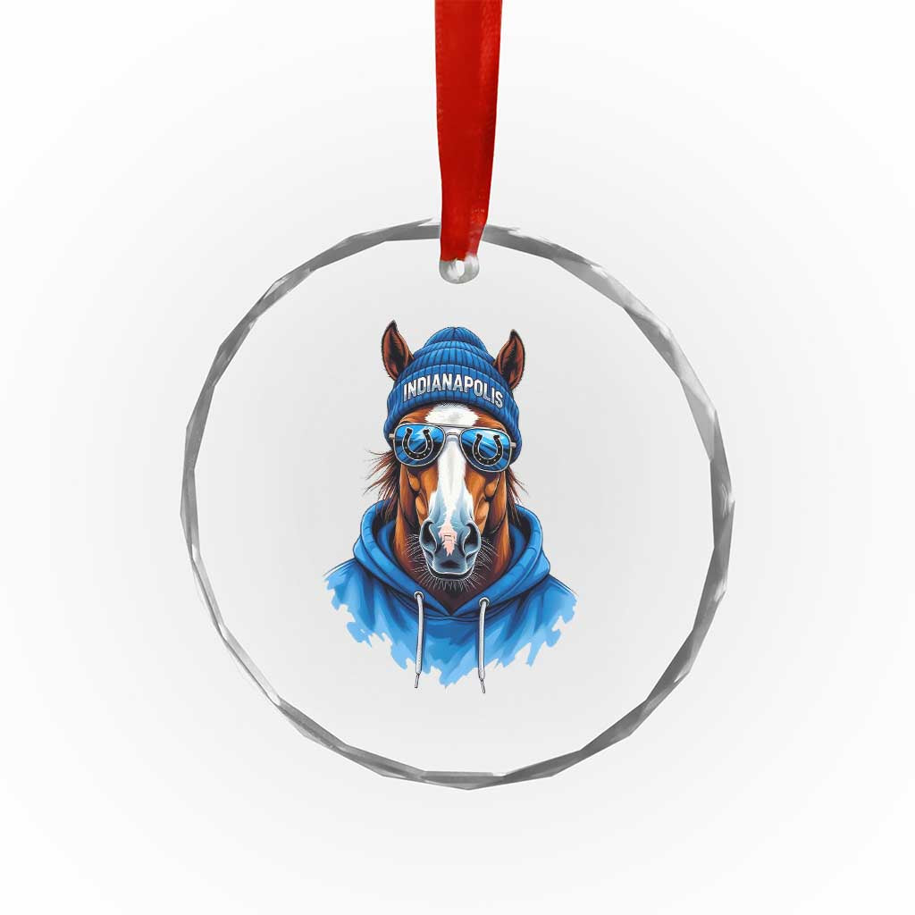 IFC Football Lover Crystal Glass Ornament Blue Equine Shoe Sport Fan Game Day TS11 Print Your Wear