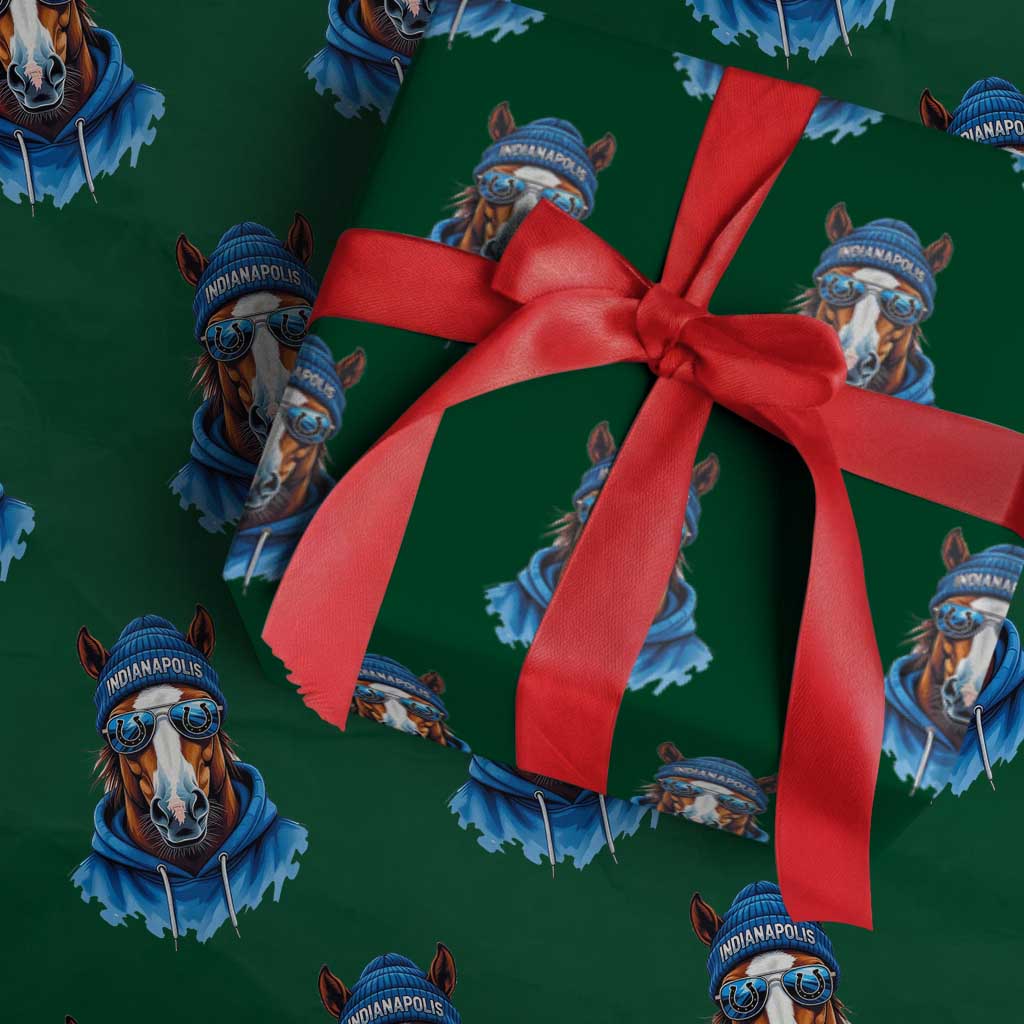 IFC Football Lover Wrapping Paper Roll Blue Equine Shoe Sport Fan Game Day TS11 Green Print Your Wear