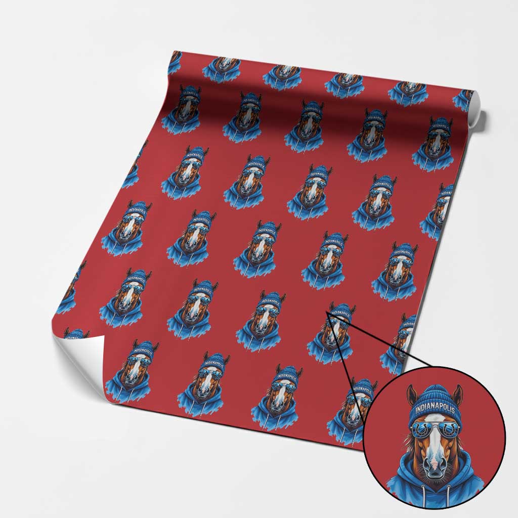 IFC Football Lover Wrapping Paper Roll Blue Equine Shoe Sport Fan Game Day TS11 Red Print Your Wear