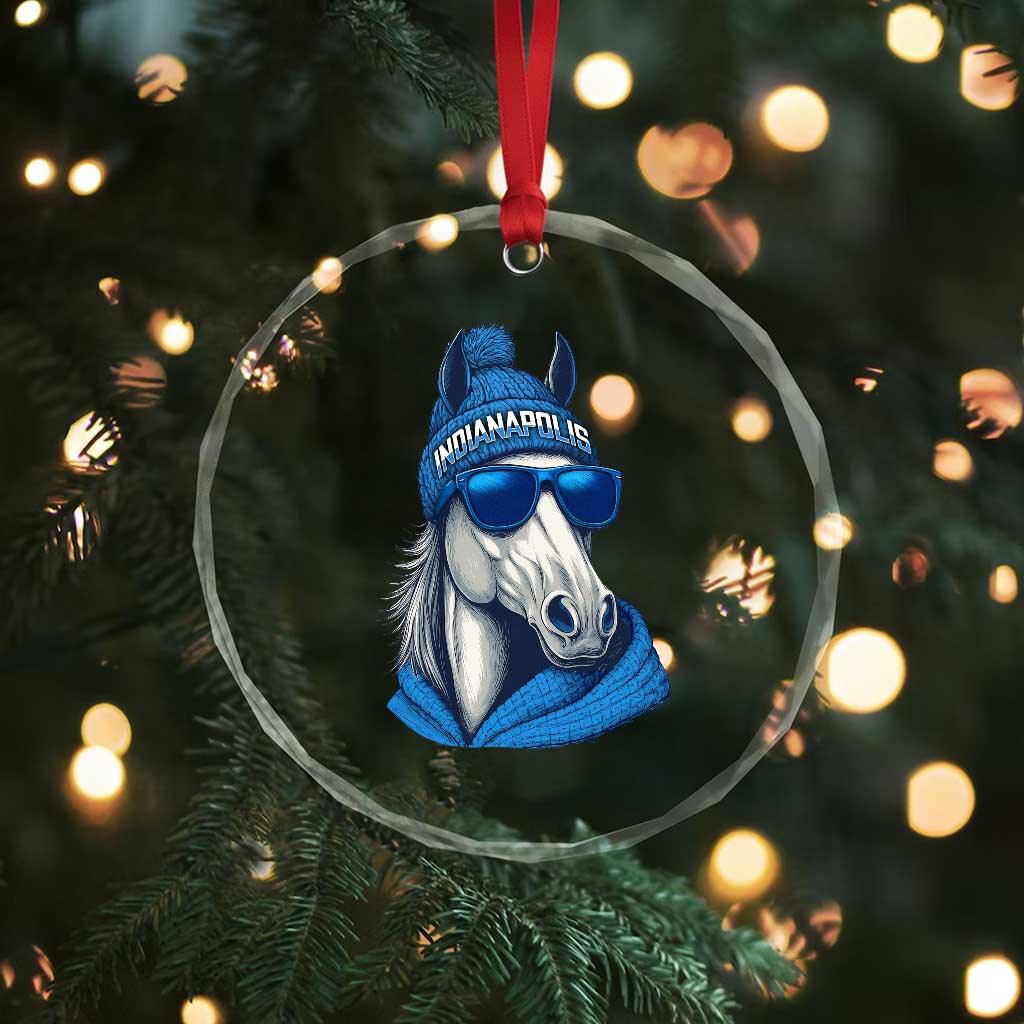 IFC Game Day Crystal Glass Ornament Blue Sunglasses Football Game Sport Lover TS11 Print Your Wear