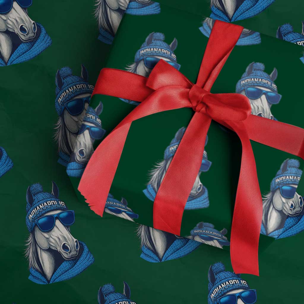 IFC Game Day Wrapping Paper Roll Blue Sunglasses Football Game Sport Lover TS11 Green Print Your Wear