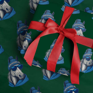 IFC Game Day Wrapping Paper Roll Blue Sunglasses Football Game Sport Lover TS11 Green Print Your Wear