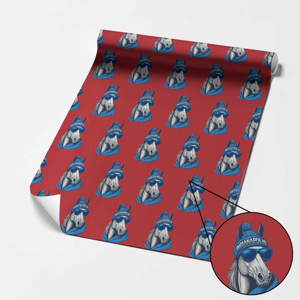 IFC Game Day Wrapping Paper Roll Blue Sunglasses Football Game Sport Lover TS11 Red Print Your Wear