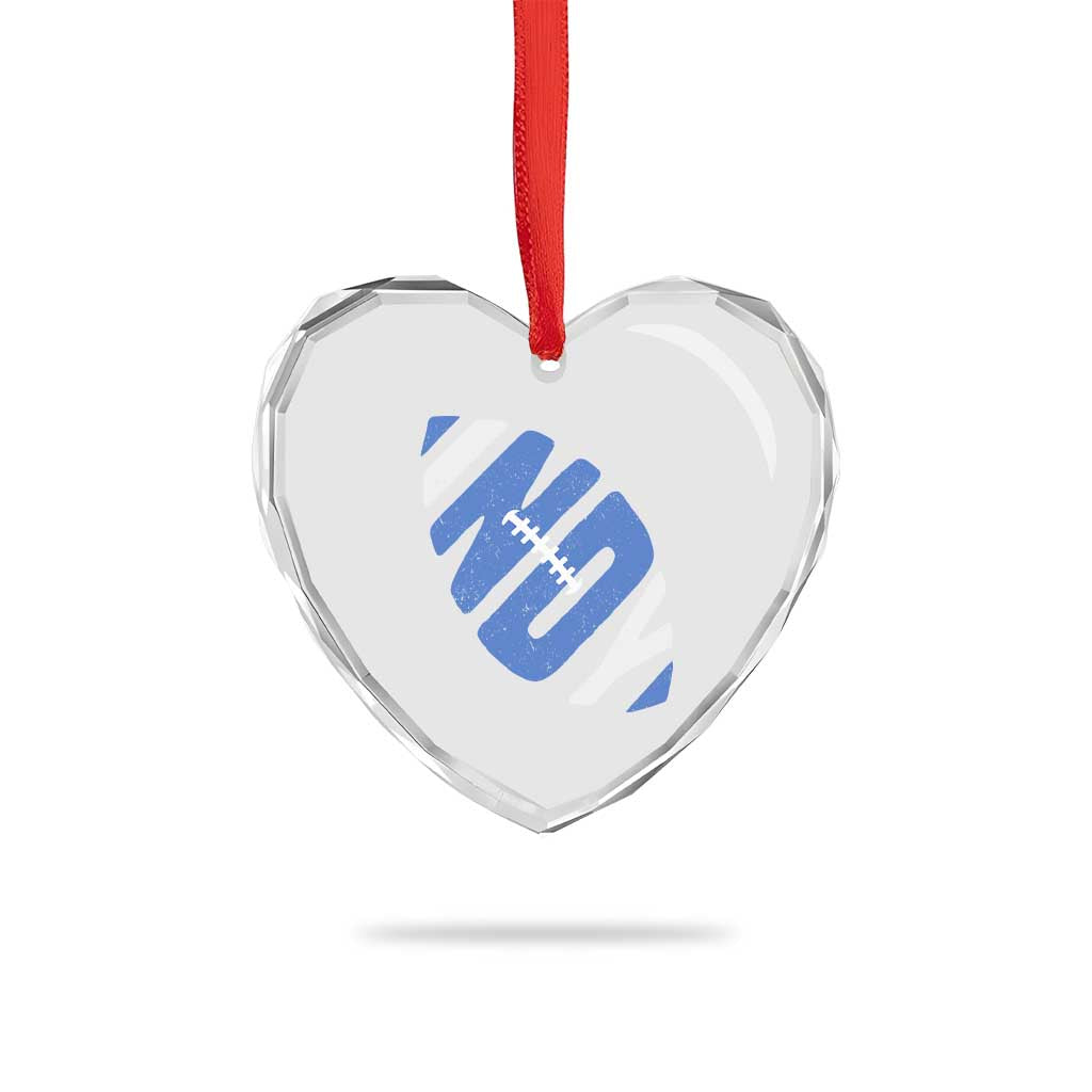 IFC Blue Football Lovers Game Day Heart Crystal Glass Ornament TS11 Print Your Wear