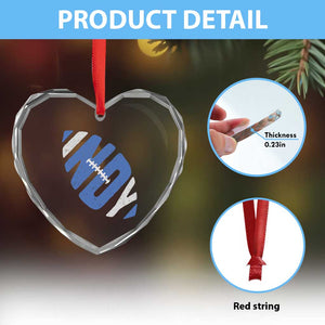 IFC Blue Football Lovers Game Day Heart Crystal Glass Ornament TS11 Print Your Wear
